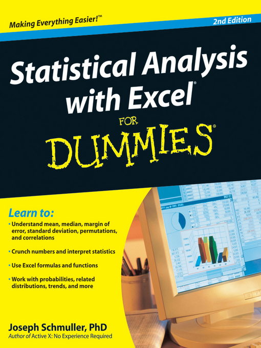 Title details for Statistical Analysis with Excel For Dummies® by Joseph Schmuller - Available